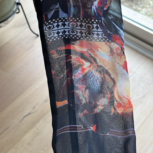 EUC Clover Canyon sheer printed blouse - Picture 6 of 13